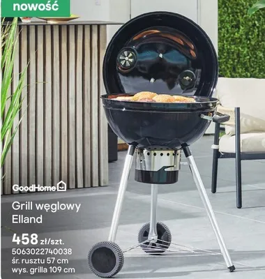 Grill węglowy Elland GoodHome promocja w Castorama