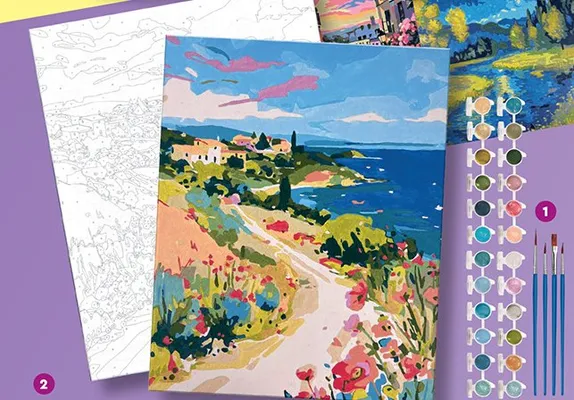 Zestaw kreatywny - obraz do malowania po numerach promocja w Biedronka