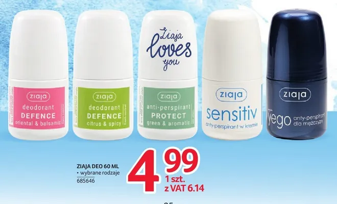 Dezodorant roll-on Ziaja Defence Oriental & Balsamic promocja w Selgros