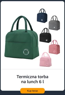 Termiczna torba na lunch Brivilas 6 l promocja w Amazon
