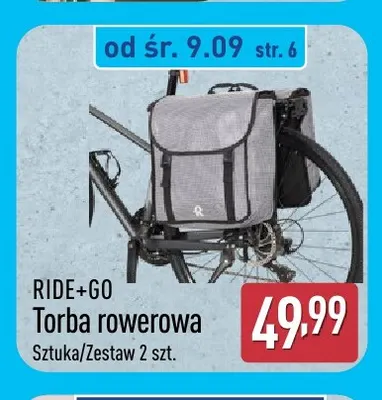 Torba rowerowa RIDE+GO promocja w Aldi