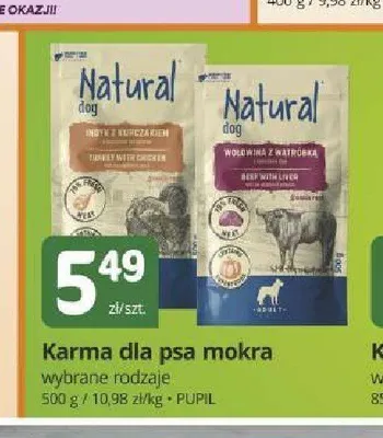 Karma dla psa mokra Natural indyk z kurczakiem promocja w Marketvita