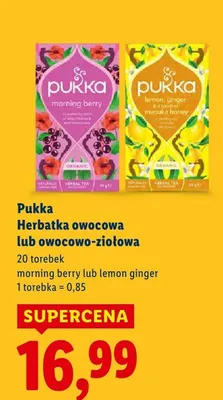 Herbatka owocowa lub owocowo-ziołowa, lemon ginger promocja w Lidl