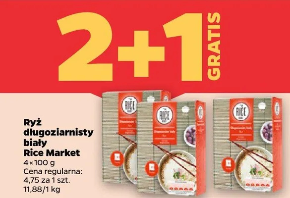 Ryż długoziarnisty biały Rice Market promocja w Netto