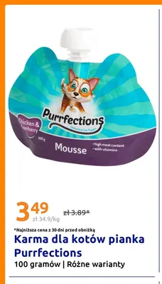 Karma dla kotów pianka Purrfections promocja w Action