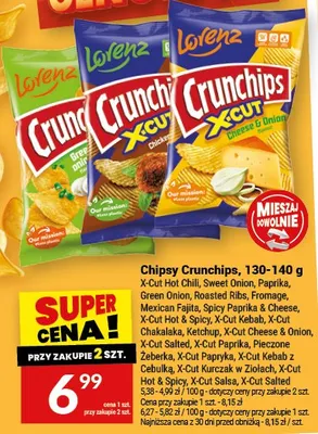 Chipsy Crunchips, 130-140g promocja w Twój Market