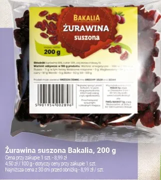 Żurawina suszona promocja w Twój Market