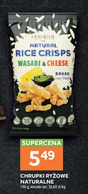 Chrupki ryżowe naturalne wasabi-ser Cornellis promocja w Stokrotka