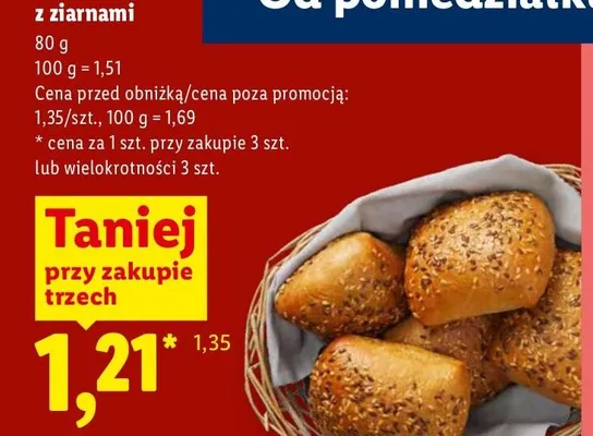 Bułka z ziarnami promocja w Lidl