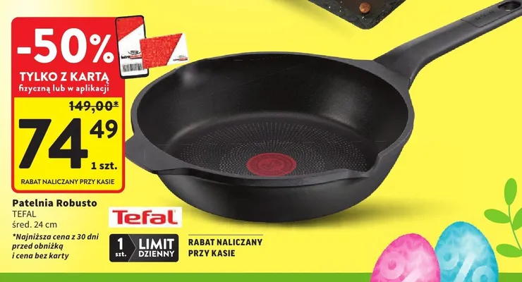 Patelnia Robusto średnica 24 cm promocja w Intermarche