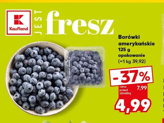 Borówki amerykańskie promocja w Kaufland