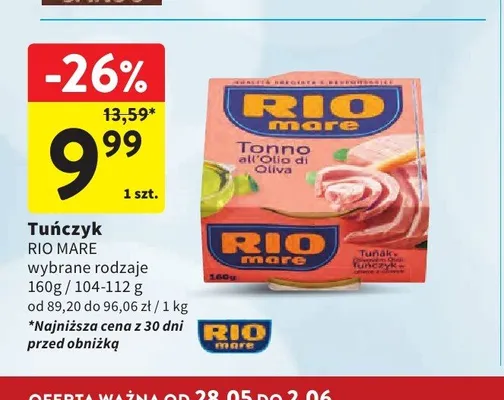 Tuńczyk RIO MARE promocja w Intermarche