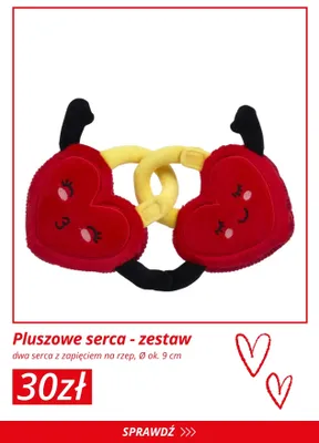Pluszowe serca - zestaw promocja w KiK
