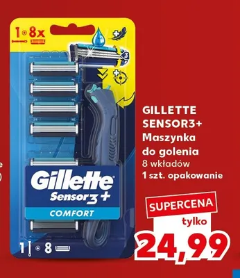 Maszynka do golenia Gillette Sensor3+ 8 wkładów promocja w Kaufland
