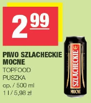 Piwo szlacheckie mocne promocja w SPAR
