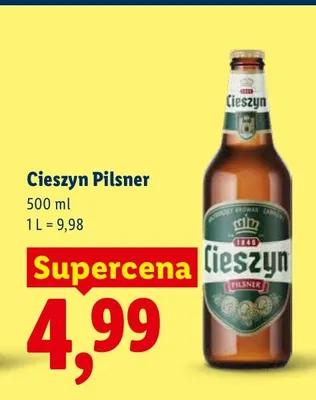 Piwo Cieszyn Pilsner promocja w Lidl