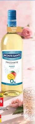Wino bezalkoholowe musujące Frizzante Mango 0% Monte Santi promocja w Biedronka