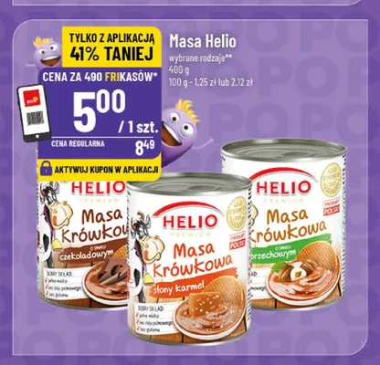 Masa krówkowa o smaku czekoladowym Helio promocja w POLOmarket