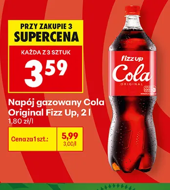 Napój gazowany Cola Original Fizz Up promocja w Biedronka