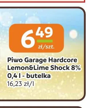 Piwo Garage Hardcore Lemon & Lime Shock promocja w Społem Częstochowa