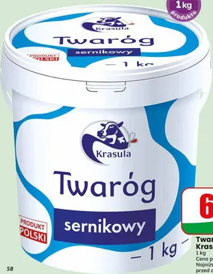 Twaróg sernikowy Krasula promocja w Dino