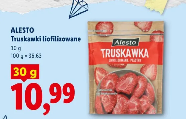 Truskawki liofilizowane Alesto promocja w Lidl