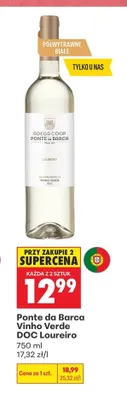 Wino białe Ponte da Barca Vinho Verde DOC Loureiro promocja w Biedronka