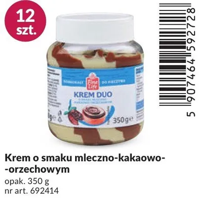 Krem o smaku mleczno-kakaowo-orzechowym promocja w Makro