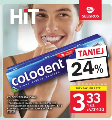 Pasta do zębów Colodent promocja w Selgros