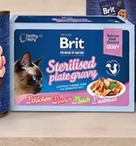 Mokra karma dla kotów Brit Premium By Nature Sterilised Plate Chunks promocja w Biedronka