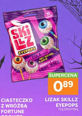 Lizak Skillz Eyepops Cola promocja w Stokrotka