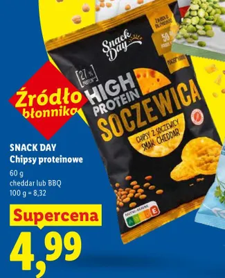 Chipsy proteinowe BBQ Snack Day promocja w Lidl