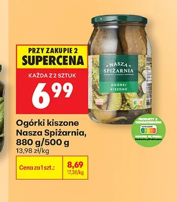 Ogórki kiszone Nasza Spiżarnia promocja w Biedronka