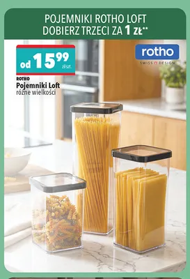 Pojemniki Rotho Loft promocja w Biedronka