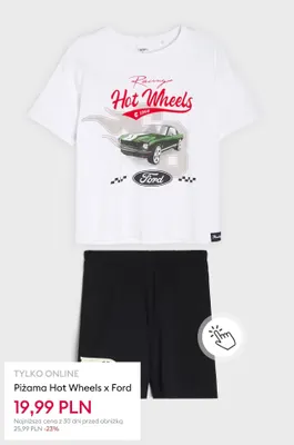 Piżama Hot Wheels x Ford promocja w Sinsay