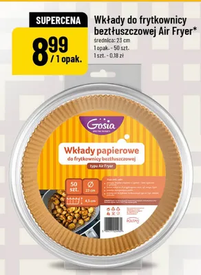 Wkłady do frytkownicy beztłuszczowej Gosia średnica 23 cm promocja w POLOmarket