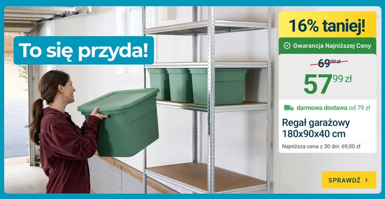 Regał garażowy promocja w ERLI