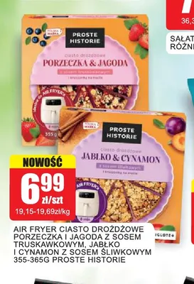 Air Fryer ciasto drożdżowe porzeczka & jagoda z sosem truskawkowym Proste Historie promocja w Bingo