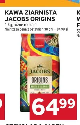Kawa ziarnista Jacobs Origins promocja w Stokrotka