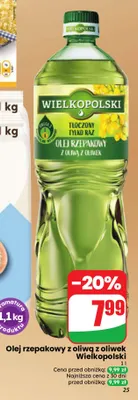 Olej rzepakowy z oliwą z oliwek Wielkopolski promocja w Dino