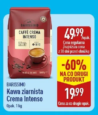 Kawa ziarnista Crema Intenso Barissimo promocja w Aldi