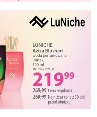 Woda perfumowana unisex Aziza Blushed LuNiche promocja w Hebe