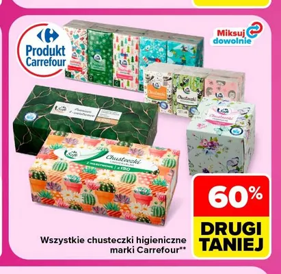 Chusteczki higieniczne Carrefour promocja w Carrefour