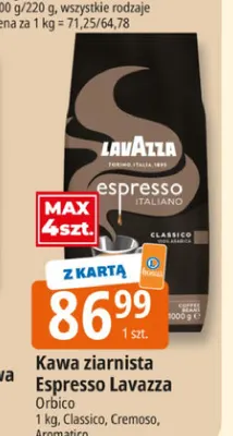 Kawa ziarnista Espresso Lavazza Cremoso promocja w Leclerc