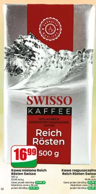 Kawa mielona Reich Rösten Swisso promocja w Dino