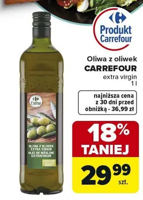 Oliwa z oliwek extra virgin promocja w Carrefour Market