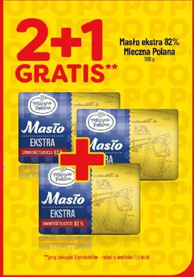 Masło ekstra 82% Mleczna Polana promocja w POLOmarket