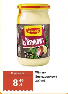 Sos czosnkowy Winiary promocja w Dino