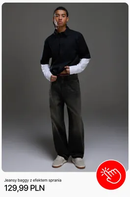 Jeansy baggy z efektem sprania Cropp promocja w Cropp