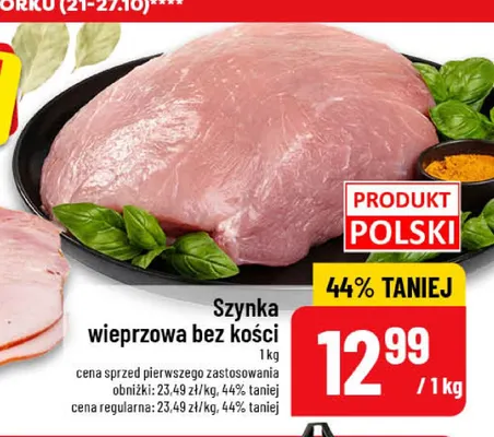 Szynka wieprzowa bez kości promocja w POLOmarket